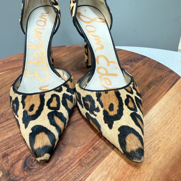 Sam Edelman Shoes - Sam Edelman Leopard‎ Delilah Dorsay Cow Hide Print Heels